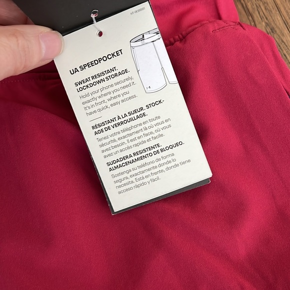 UA Speedpocket 7'' Cardinal  Shorts - Picture 9 of 10